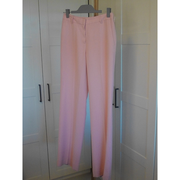 New With flaw: Lafayette 148 Gates Straight Leg Pants In Pink Size 0 - Picture 2 of 10
